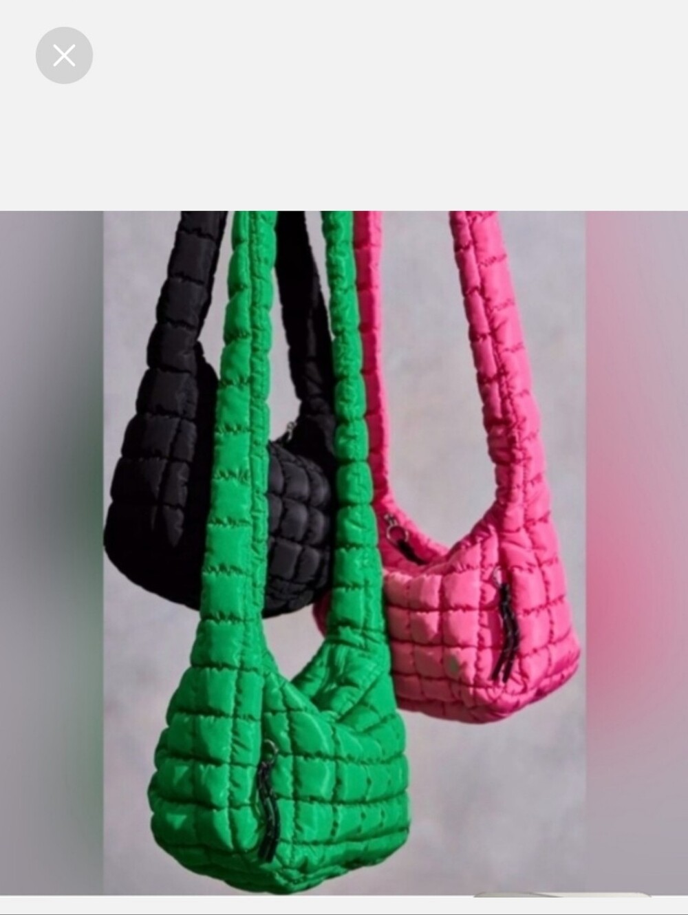 Free People Quilted Puffer Shoulder Bag - Green
